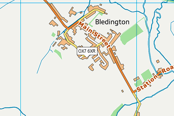OX7 6XR map - OS VectorMap District (Ordnance Survey)