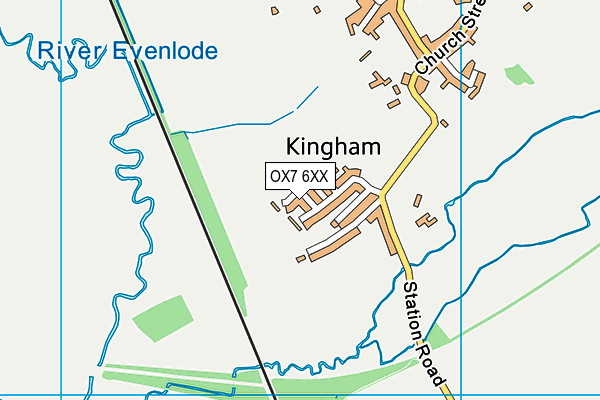 OX7 6XX map - OS VectorMap District (Ordnance Survey)