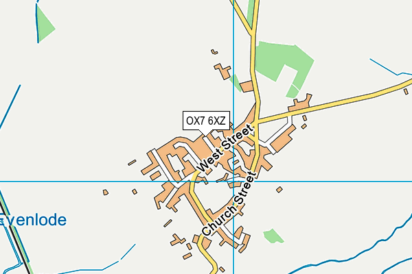 OX7 6XZ map - OS VectorMap District (Ordnance Survey)