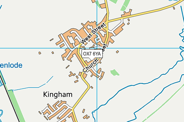 OX7 6YA map - OS VectorMap District (Ordnance Survey)