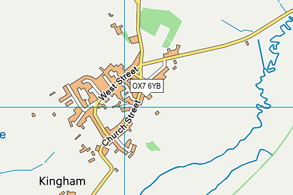 OX7 6YB map - OS VectorMap District (Ordnance Survey)