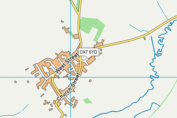 OX7 6YD map - OS VectorMap District (Ordnance Survey)