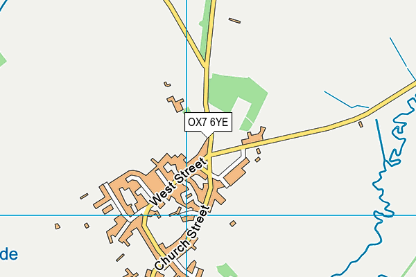 OX7 6YE map - OS VectorMap District (Ordnance Survey)