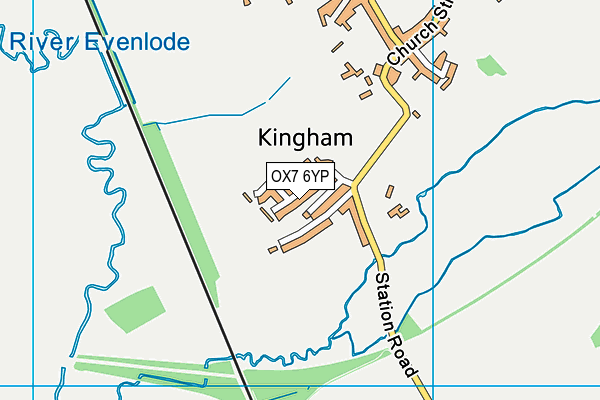 OX7 6YP map - OS VectorMap District (Ordnance Survey)