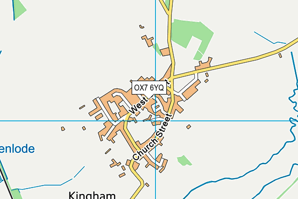 OX7 6YQ map - OS VectorMap District (Ordnance Survey)