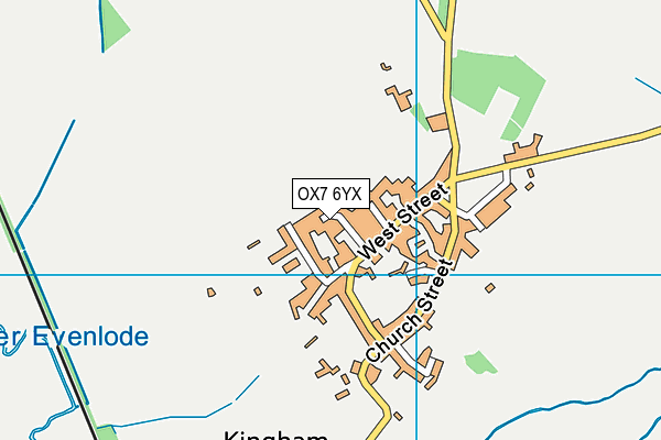 OX7 6YX map - OS VectorMap District (Ordnance Survey)