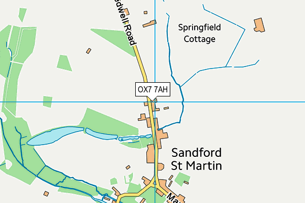 OX7 7AH map - OS VectorMap District (Ordnance Survey)