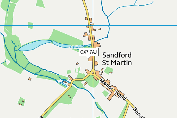 Sandford Park map (OX7 7AJ) - OS VectorMap District (Ordnance Survey)