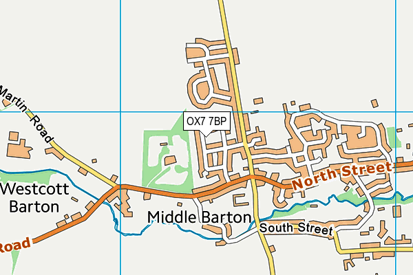 OX7 7BP map - OS VectorMap District (Ordnance Survey)