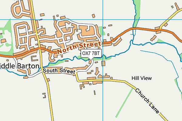 OX7 7BT map - OS VectorMap District (Ordnance Survey)