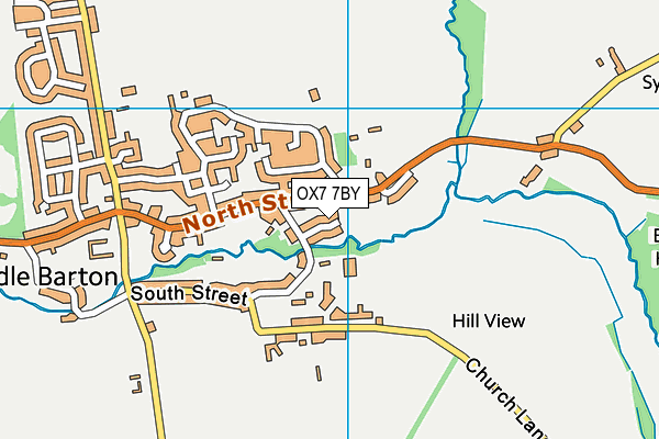 OX7 7BY map - OS VectorMap District (Ordnance Survey)