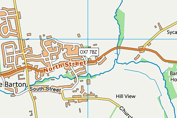 OX7 7BZ map - OS VectorMap District (Ordnance Survey)