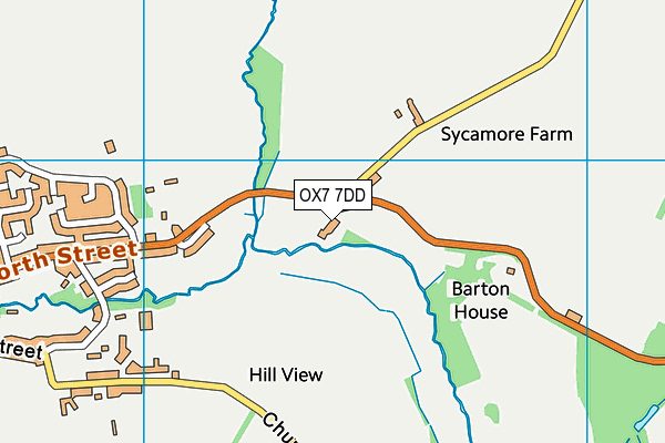 OX7 7DD map - OS VectorMap District (Ordnance Survey)