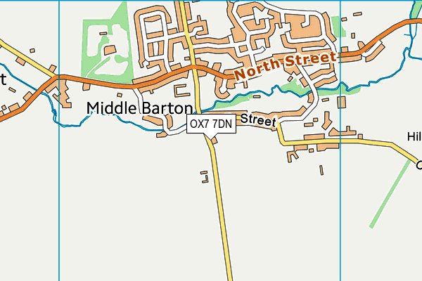 OX7 7DN map - OS VectorMap District (Ordnance Survey)