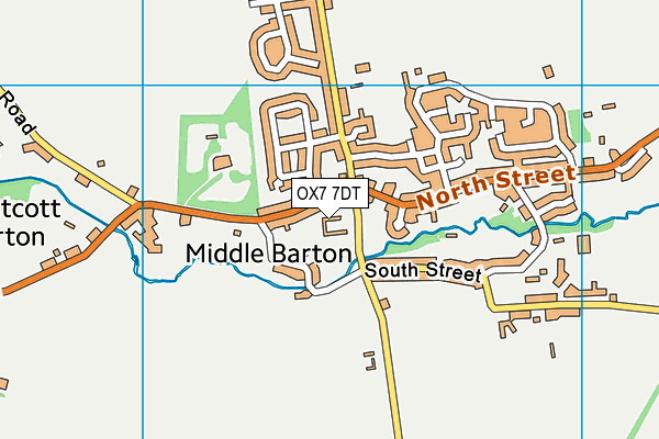 OX7 7DT map - OS VectorMap District (Ordnance Survey)