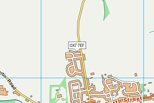 OX7 7EF map - OS VectorMap District (Ordnance Survey)