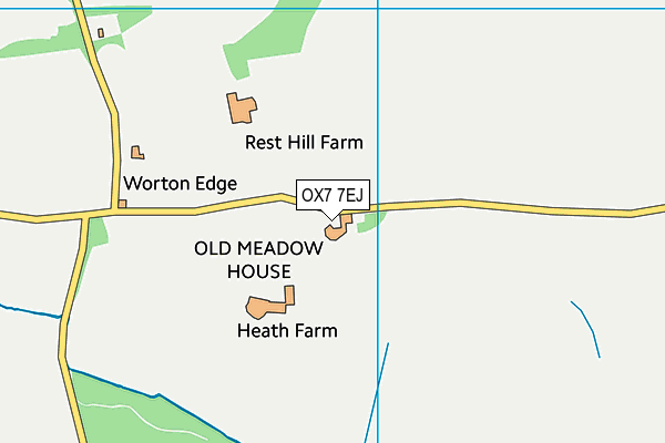 OX7 7EJ map - OS VectorMap District (Ordnance Survey)