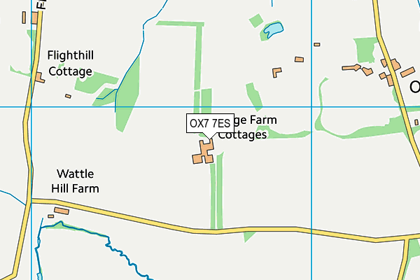 OX7 7ES map - OS VectorMap District (Ordnance Survey)