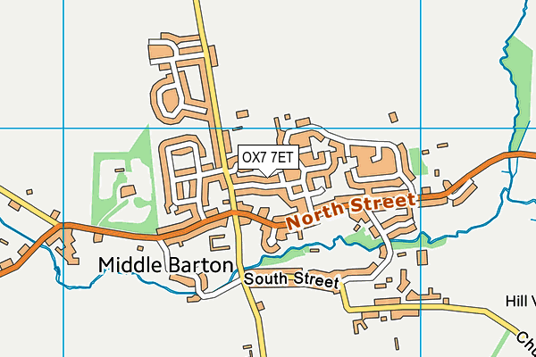 OX7 7ET map - OS VectorMap District (Ordnance Survey)