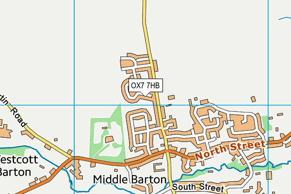 OX7 7HB map - OS VectorMap District (Ordnance Survey)