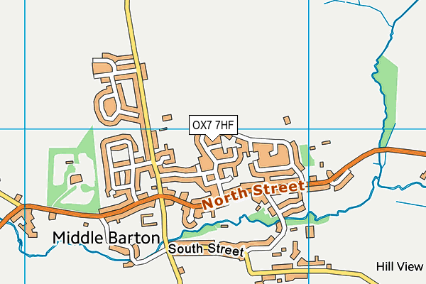 OX7 7HF map - OS VectorMap District (Ordnance Survey)