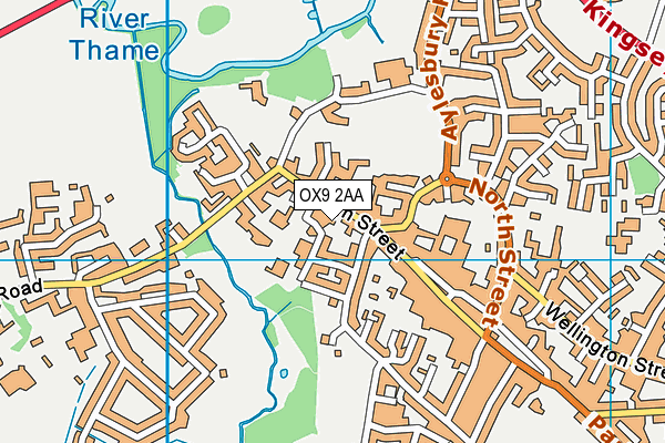 OX9 2AA map - OS VectorMap District (Ordnance Survey)