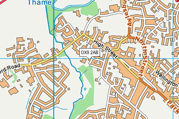 St Joseph's Catholic Primary School, Thame map (OX9 2AB) - OS VectorMap District (Ordnance Survey)