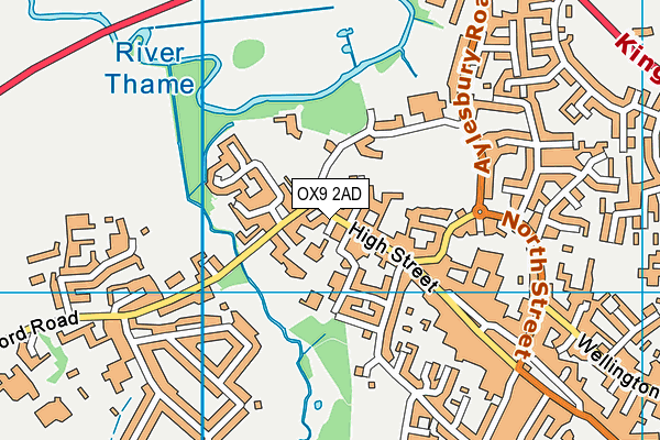 OX9 2AD map - OS VectorMap District (Ordnance Survey)