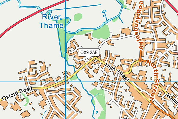 OX9 2AE map - OS VectorMap District (Ordnance Survey)