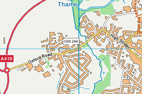 OX9 2AH map - OS VectorMap District (Ordnance Survey)