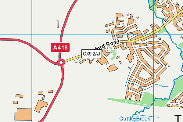 OX9 2AJ map - OS VectorMap District (Ordnance Survey)
