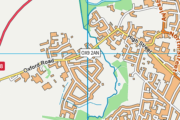 OX9 2AN map - OS VectorMap District (Ordnance Survey)