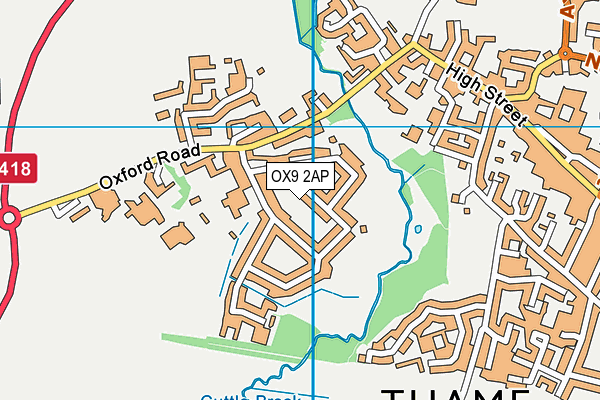 OX9 2AP map - OS VectorMap District (Ordnance Survey)