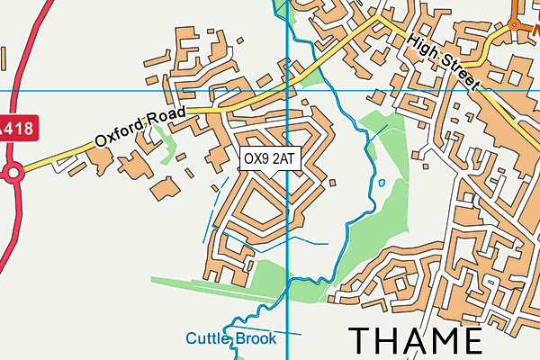 OX9 2AT map - OS VectorMap District (Ordnance Survey)