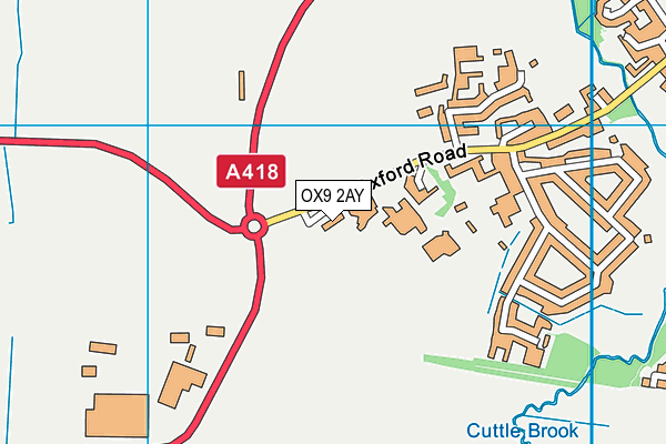 OX9 2AY map - OS VectorMap District (Ordnance Survey)