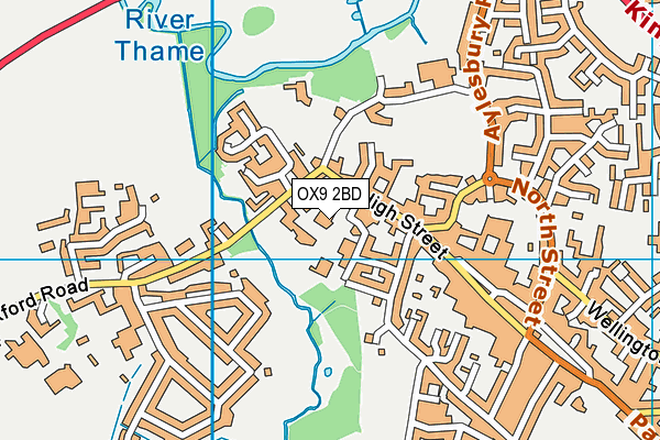 OX9 2BD map - OS VectorMap District (Ordnance Survey)