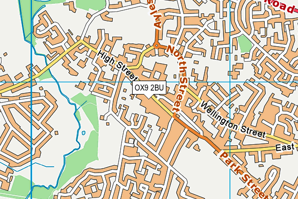 OX9 2BU map - OS VectorMap District (Ordnance Survey)