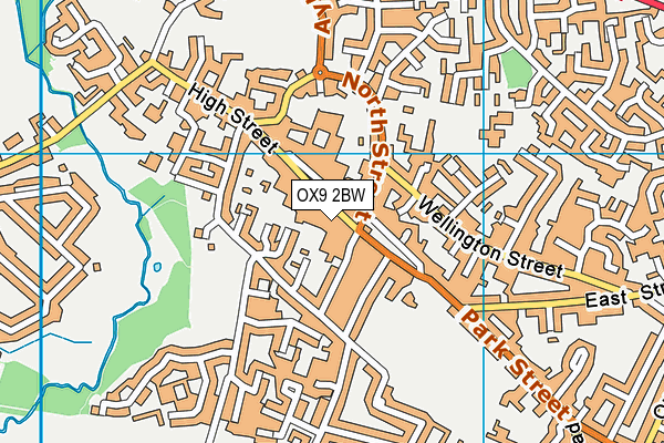 OX9 2BW map - OS VectorMap District (Ordnance Survey)