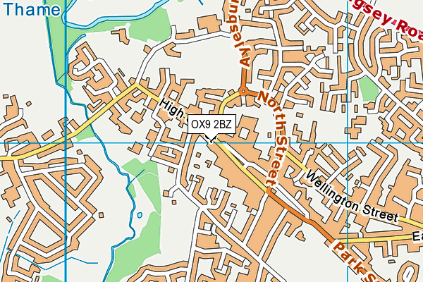 OX9 2BZ map - OS VectorMap District (Ordnance Survey)