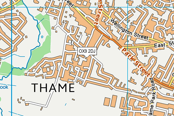 OX9 2DJ map - OS VectorMap District (Ordnance Survey)