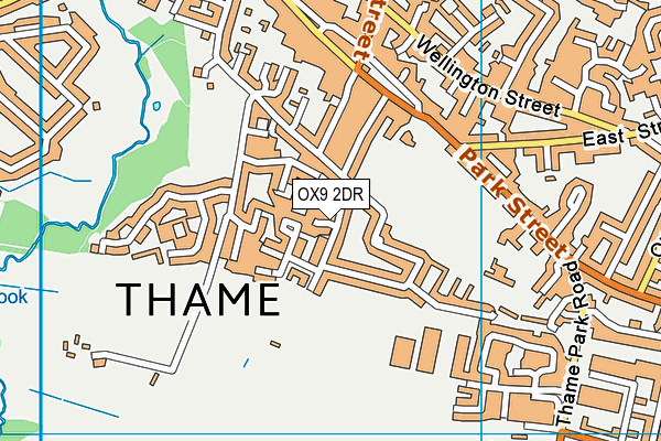 Thame Utd (Closed) map (OX9 2DR) - OS VectorMap District (Ordnance Survey)