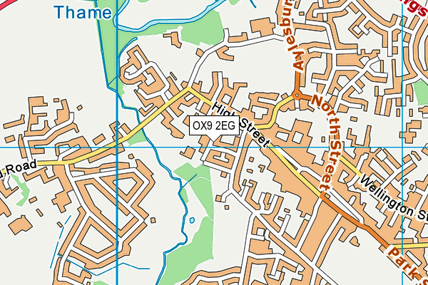 OX9 2EG map - OS VectorMap District (Ordnance Survey)