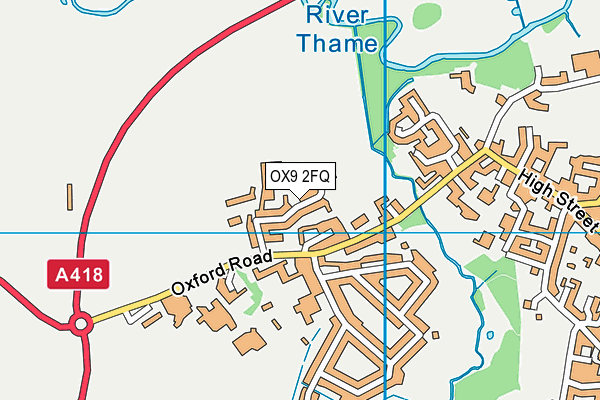 OX9 2FQ map - OS VectorMap District (Ordnance Survey)