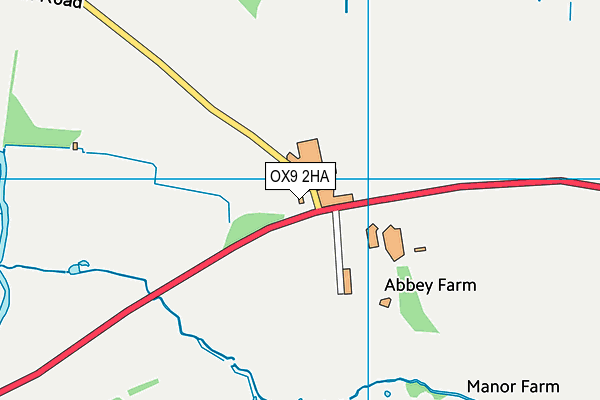 OX9 2HA map - OS VectorMap District (Ordnance Survey)