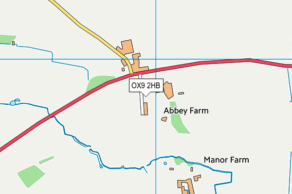 OX9 2HB map - OS VectorMap District (Ordnance Survey)