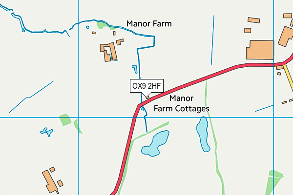 OX9 2HF map - OS VectorMap District (Ordnance Survey)