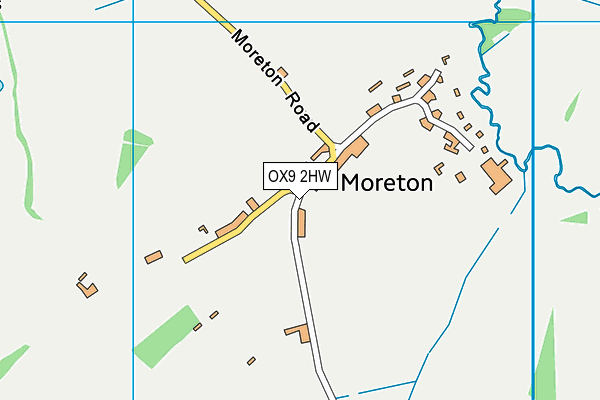 OX9 2HW map - OS VectorMap District (Ordnance Survey)