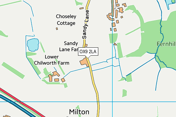 OX9 2LA map - OS VectorMap District (Ordnance Survey)