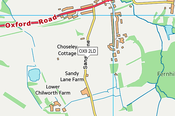 OX9 2LD map - OS VectorMap District (Ordnance Survey)