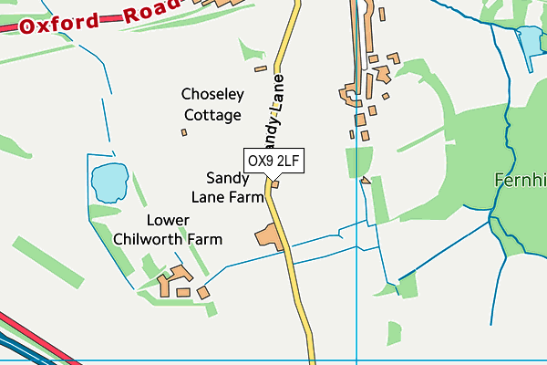 OX9 2LF map - OS VectorMap District (Ordnance Survey)